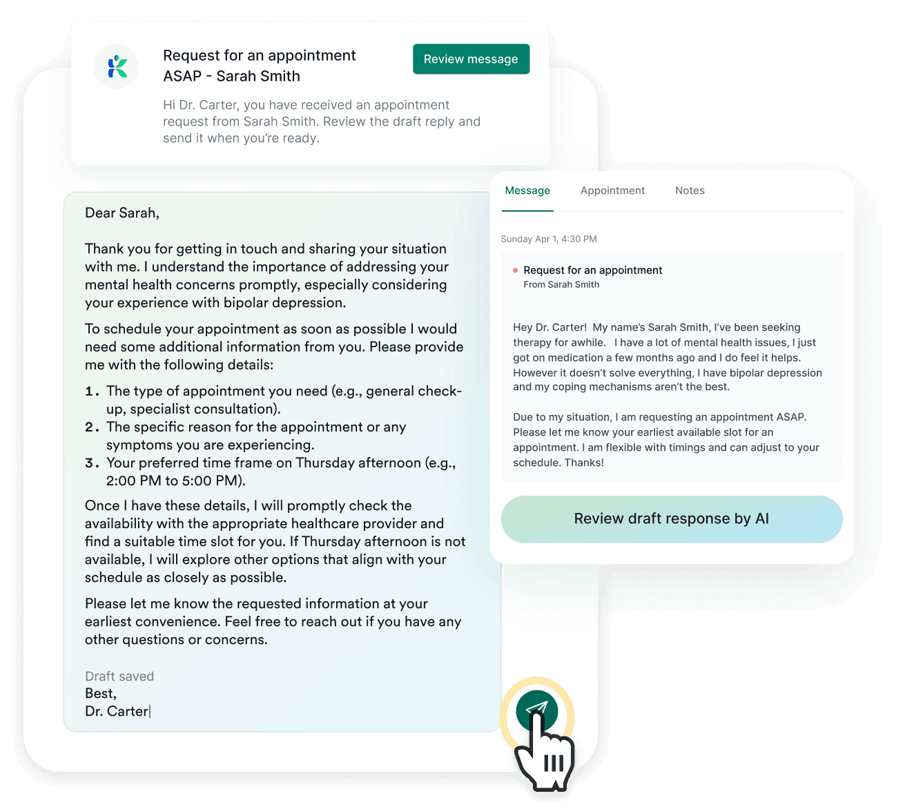 AI-assisted response empowers immediate follow-ups  