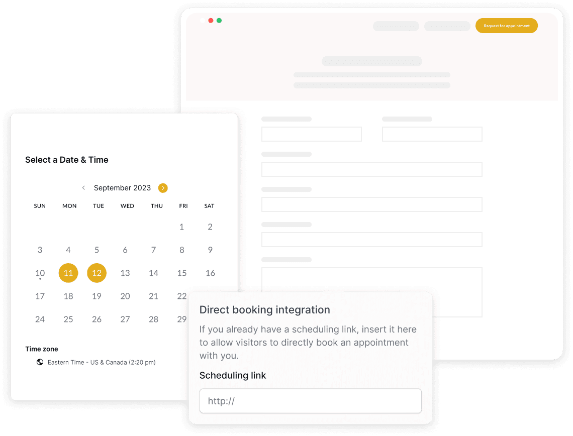 Effortless booking for your patients